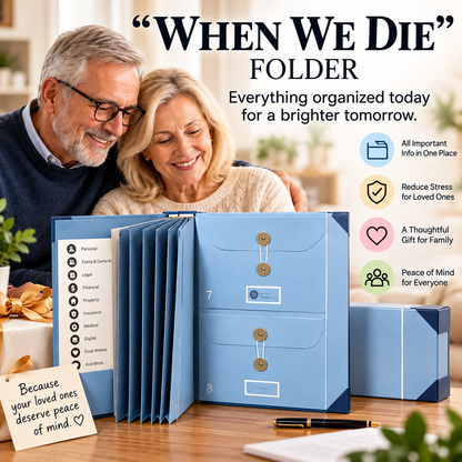📂"When We Die" Document Organizer Binder