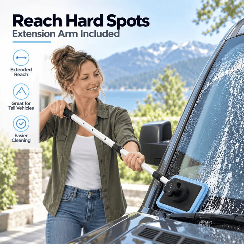Dual Magnetic Car Windshield Cleaner | Streak-Free Auto Glass Cleaning Kit