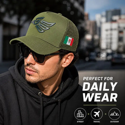 🦅 Mexican Eagle Label Trucker Hat
