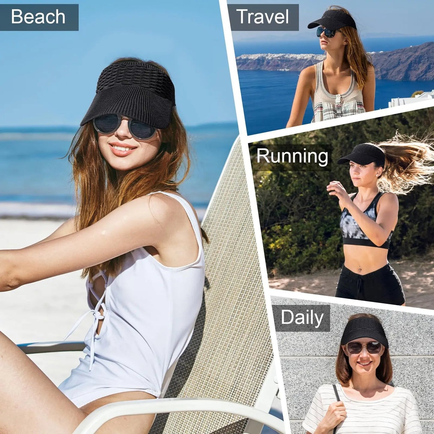 🔥 COMPRA 1 Y LLÉVATE 1 GRATIS - Gorras de visera para mujer con espacio para coleta alta