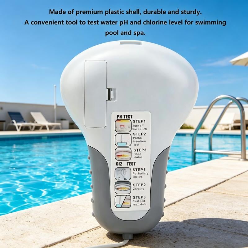 🔬💧 pH & Cl2 Chlorine Tester! Precise Measurement of pH & Chlorine in Pool – Simple, Fast, Reliable. 🔥🏊