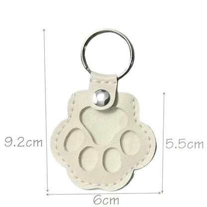 📢📢49% OFF !! ⏰🐾Pet Paw Shaped Leather Keychain