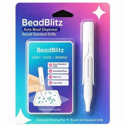 🔥💎 Automatic Diamond Painting Bead dispenser | Wax-Free Round Drill Pen for Faster, Easier Crafting ✨