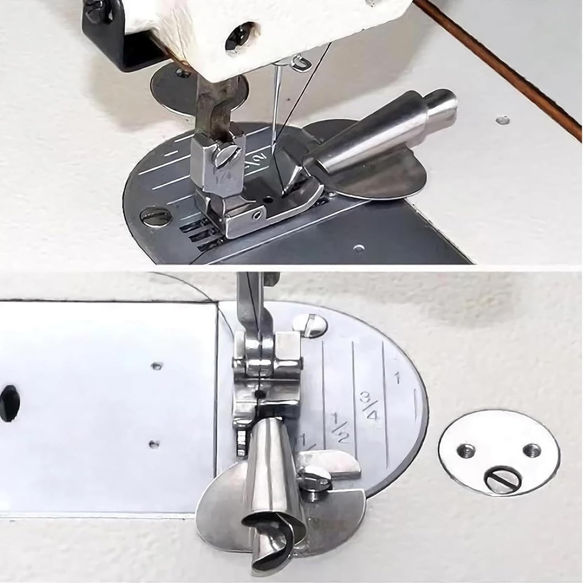 🧵8 PCS Stainless Steel Rolled Hemmer Foot Set | 3mm-10mm Sewing Hemming Guide