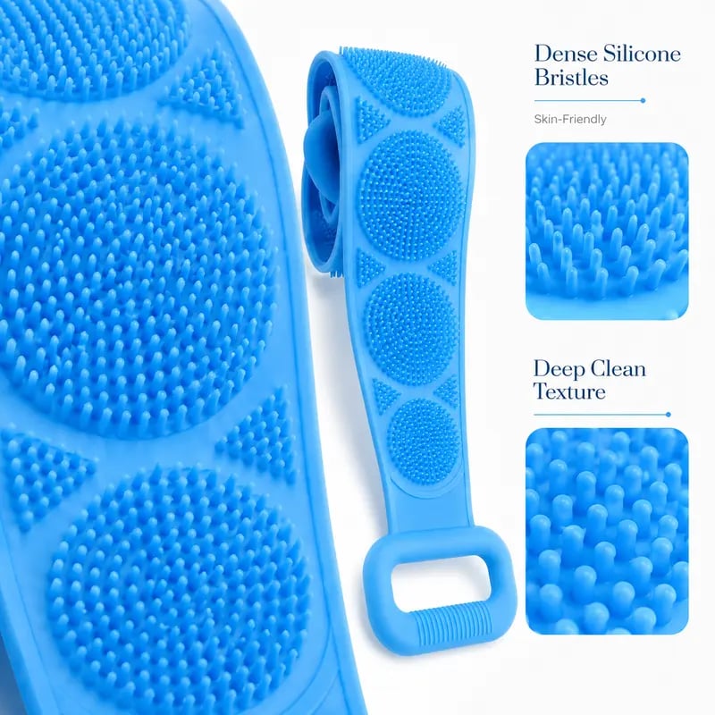 Silicone Bath Brush with Long Handle🚿✨