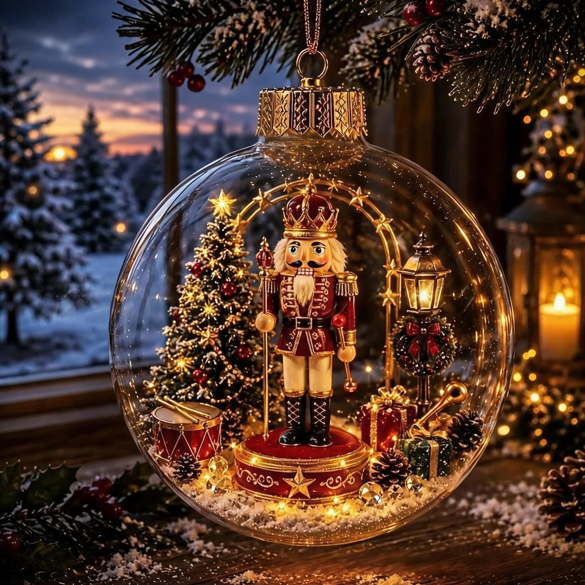 49% OFF This Week Promotions🎉🎉Glowing Christmas Diorama Ornament