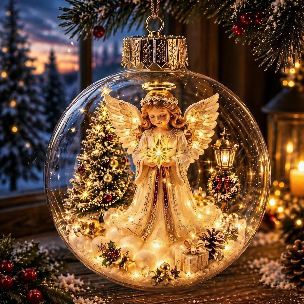 49% OFF This Week Promotions🎉🎉Glowing Christmas Diorama Ornament