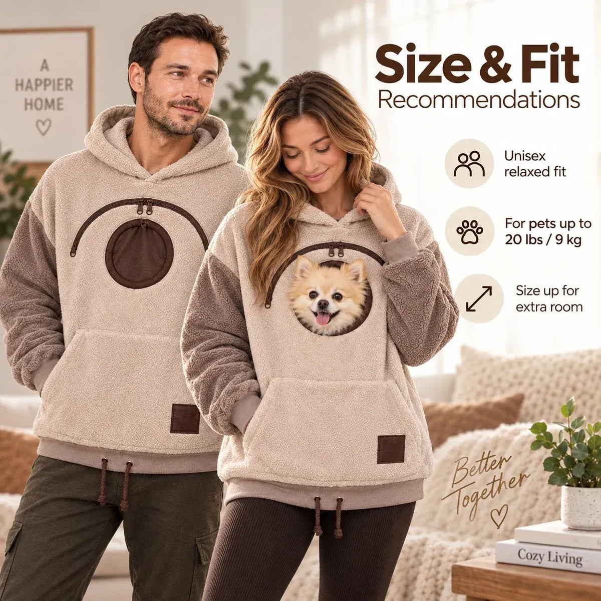 🔥 2026 A Must-have for Pet Lovers 🐾 Cozy Pet Carrier Hoodie – Soft Fleece Cuddle Pouch Sweatshirt for Cats & Small Dogs