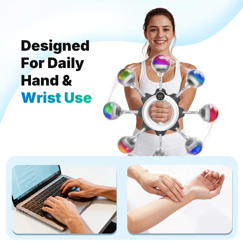 360° Rotating Wrist & Forearm Strength Trainer – Grip & Arm Exerciser