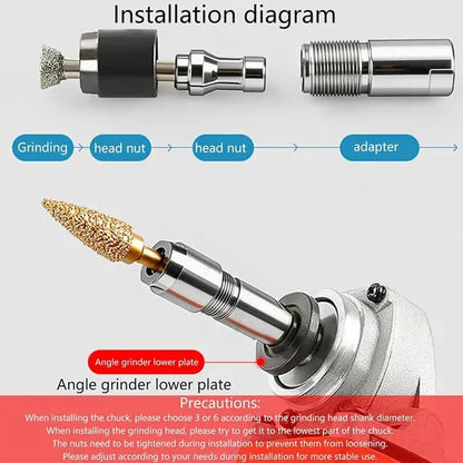 ⚙️Angle Grinder Conversion Kit 🔧 3mm/6mm Dual Collet – 100-type angle grinder Adapter for Carving & Polishing