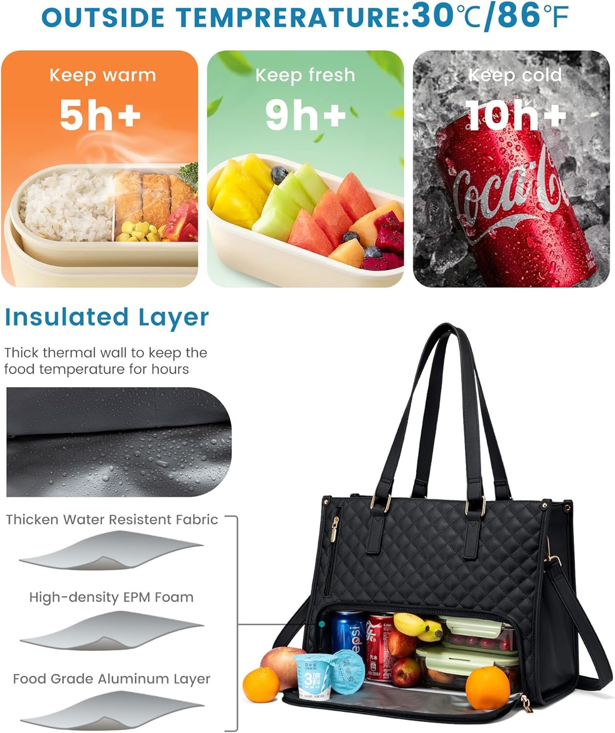 🔥Hot Sale 🔥3 in 1 Lunch Tote Bag for Women