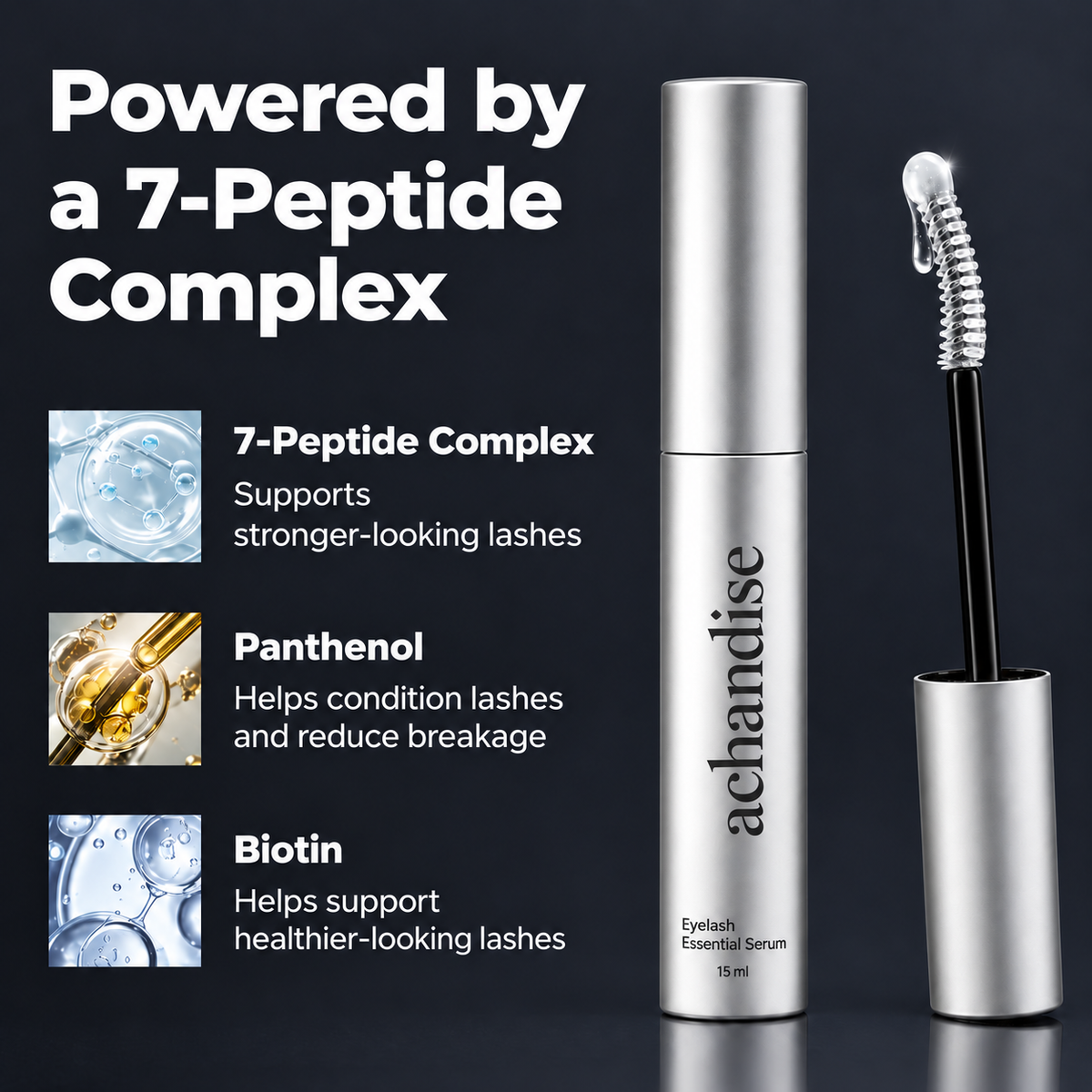 Eyelash base natural three-dimensional eyelash care solution