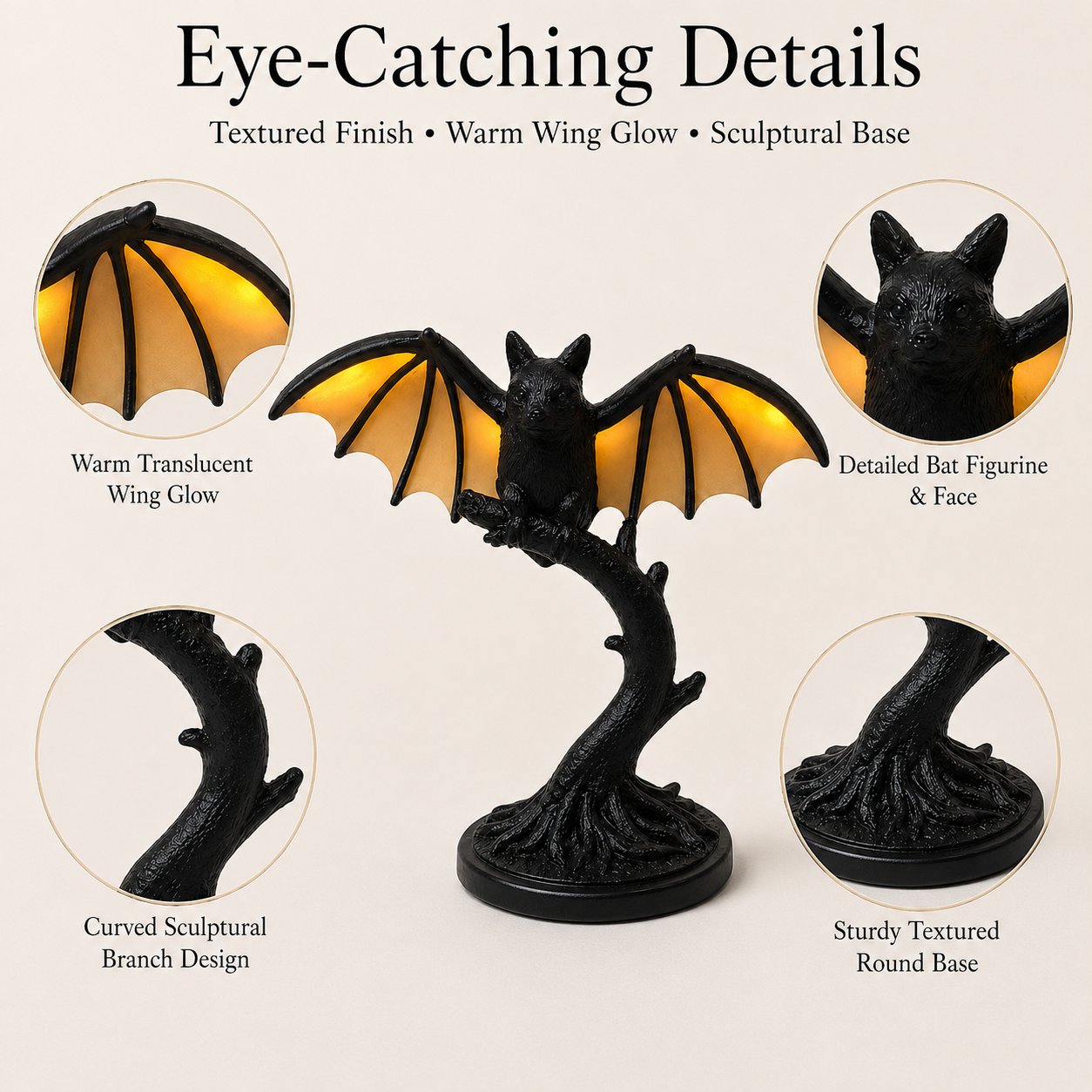 🦇Luz nocturna LED de murciélago de Halloween