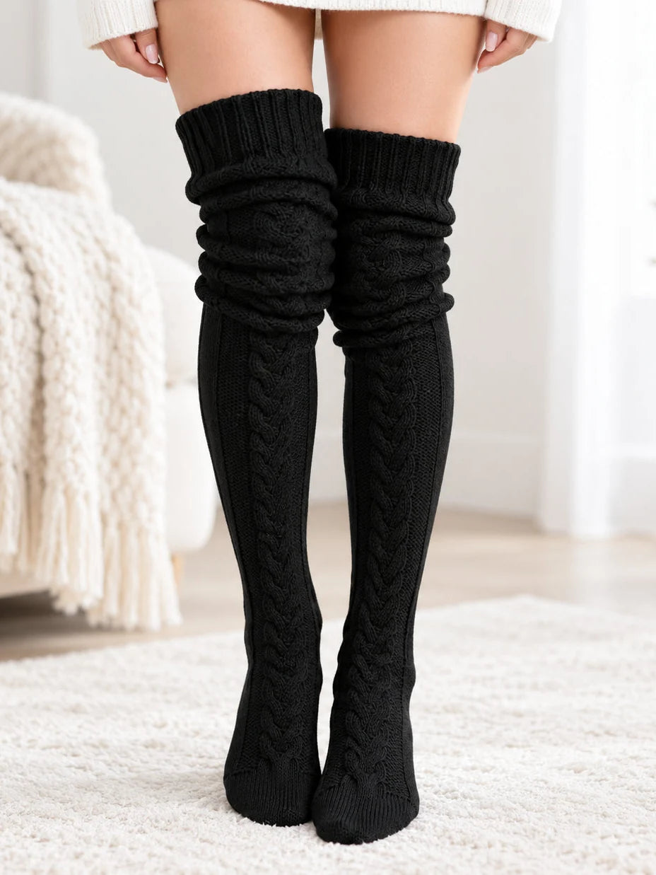 Women’s Cozy Knit Boot Socks for Fall & Winter