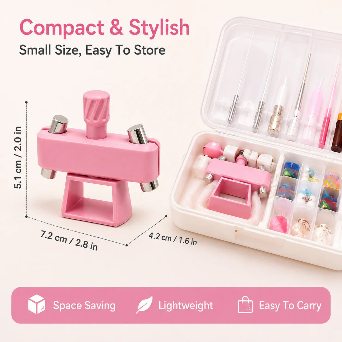 Glass Bead Cat-Eye Nail Magnet Tool | 3D Cat-Eye Manicure Tool