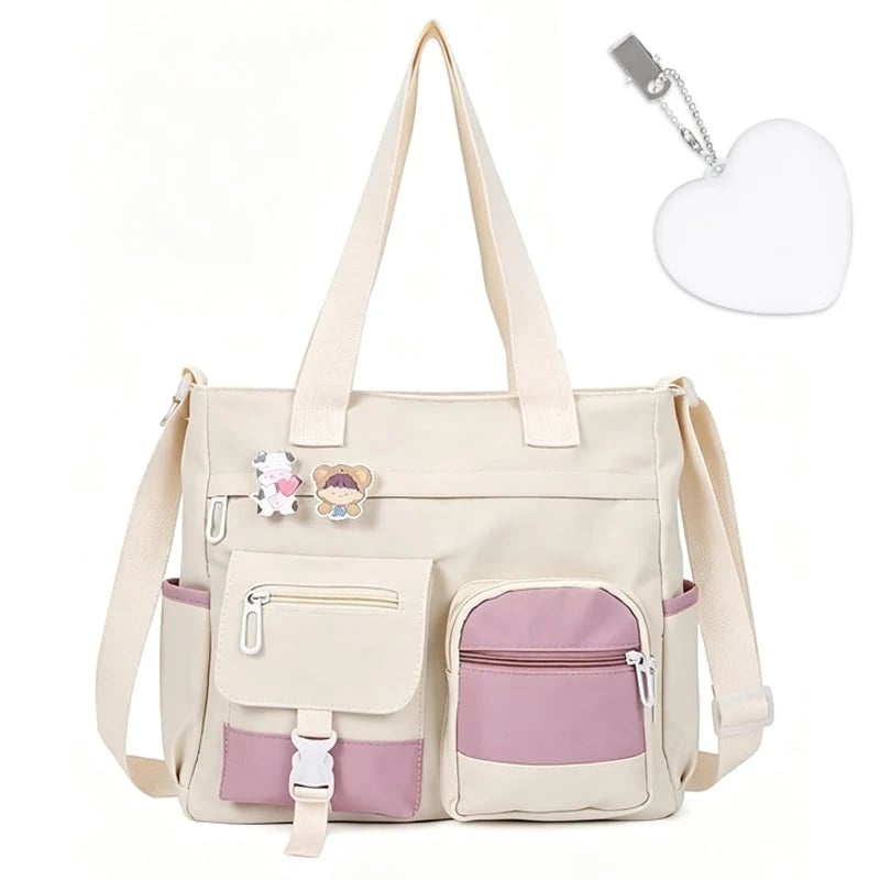 ✨Large Capacity Multi-Pocket Canvas Tote Bag