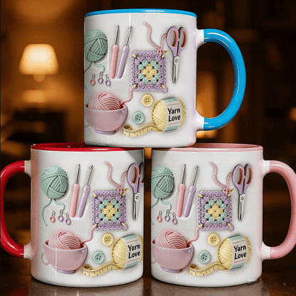 🔥HOT SALE⚡50K+ SOLD!🎁🧶Yarn Love Mug, Gift For Crafters And Creative Souls