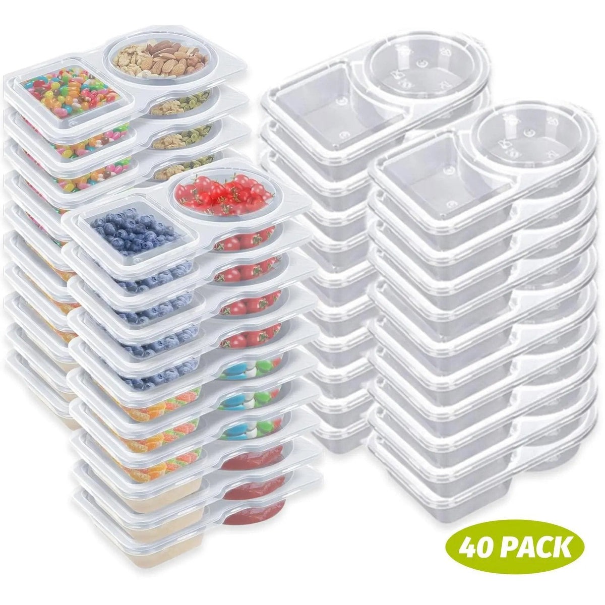 40  sets Reusable Snack Containers