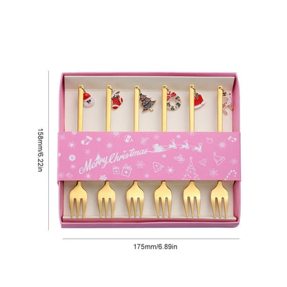 Metal Spoon Christmas Gift Set (6 Pieces)