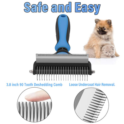 ⏰🔥 Professional Pet Shedding Comb – Effectively Removes Loose Hair 🐾✅