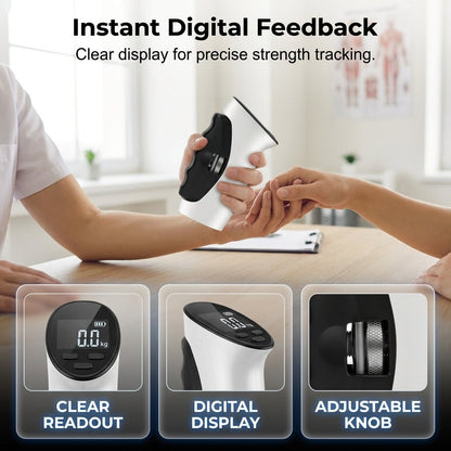 Digital Hand Dynamometer with Adjustable Grip and Backlit Display