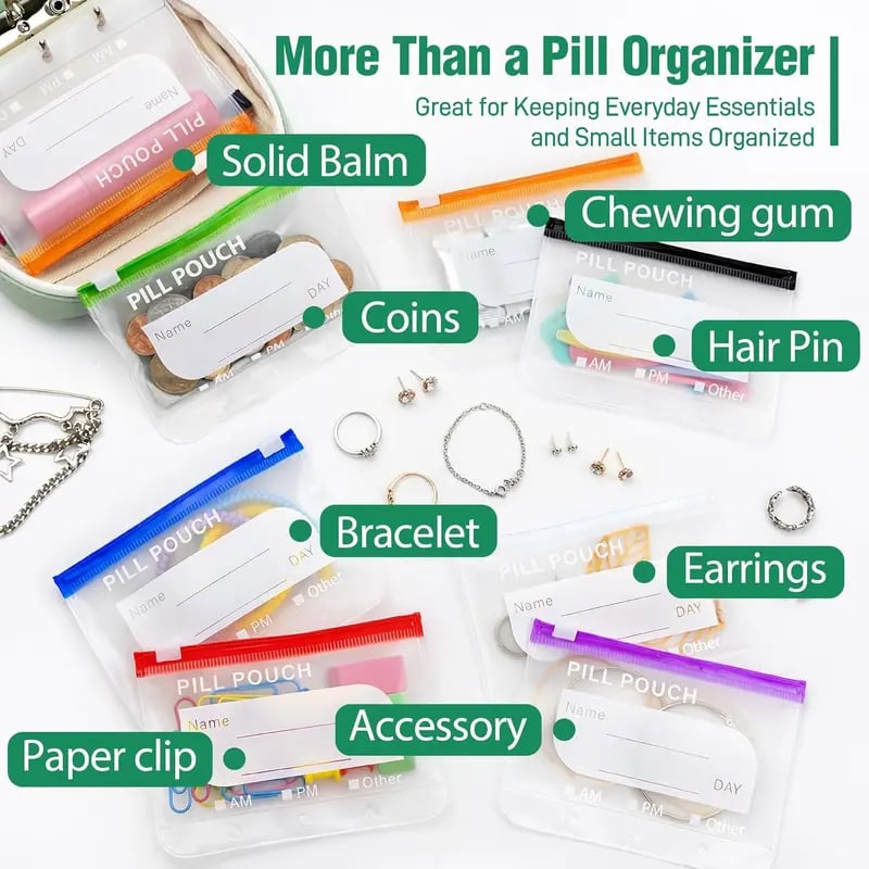 💕🌟Waterproof Pill Pouch Set