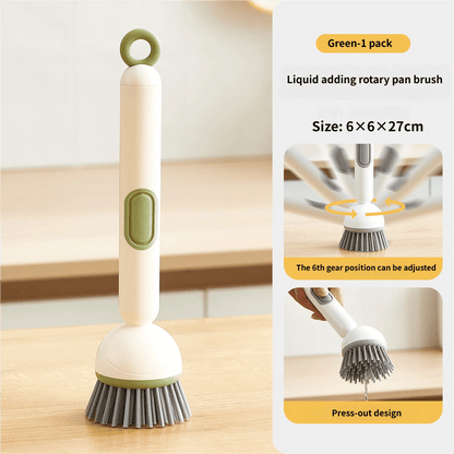 🖌️Long-handled rotating kitchen brush with soap dispenser🫧
