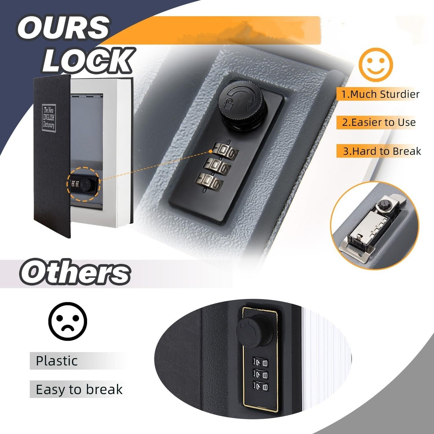 🔥2026 NEW ARRIVAL🔥Simulated Book Safe, Combination Book-style Cash Lock Box, Secret Hidden Storage Box
