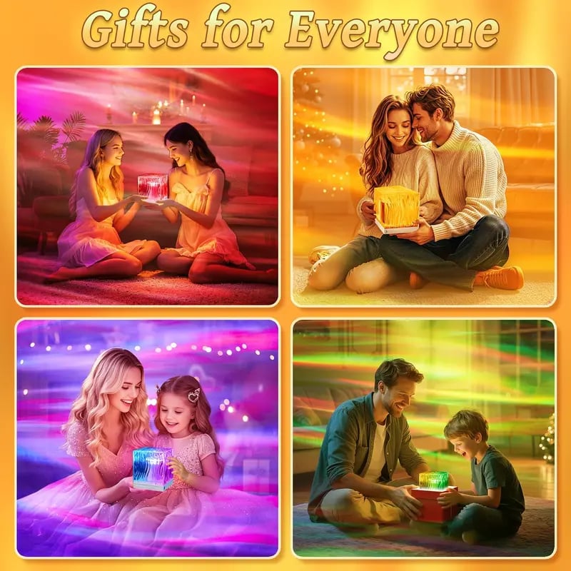 "Flame Flower" Bedroom Mood Light — Creative Water Ripple Projection Lamp