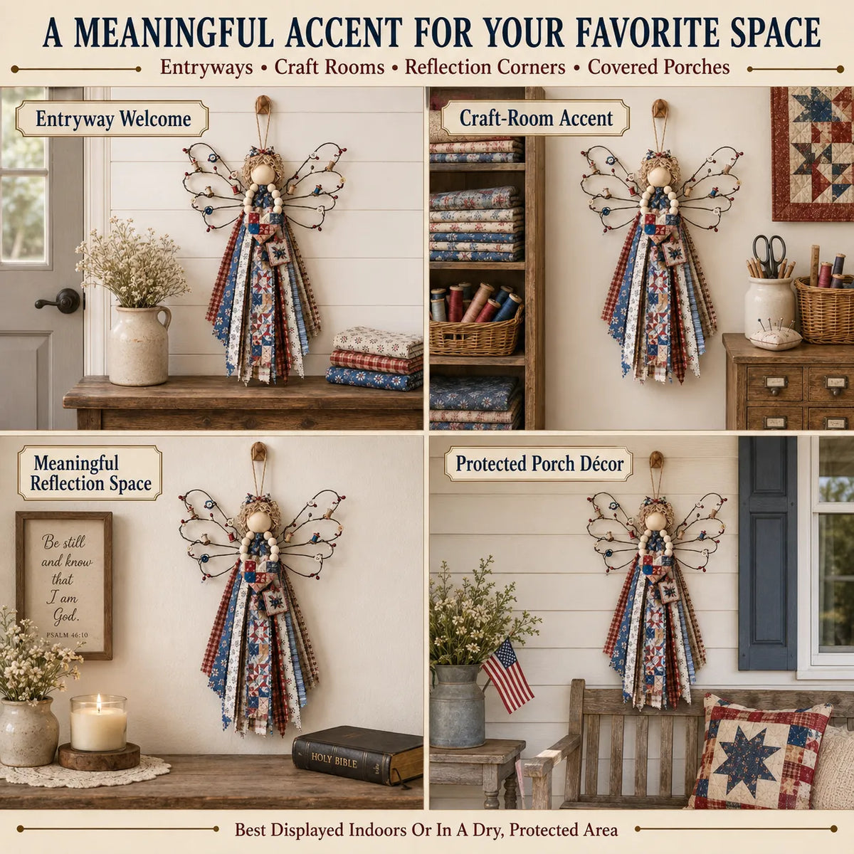🔥This Week 50% OFF - Angel Fabric Hanging DIY Kit - Stitch a Little Blessing That Stays Forever
