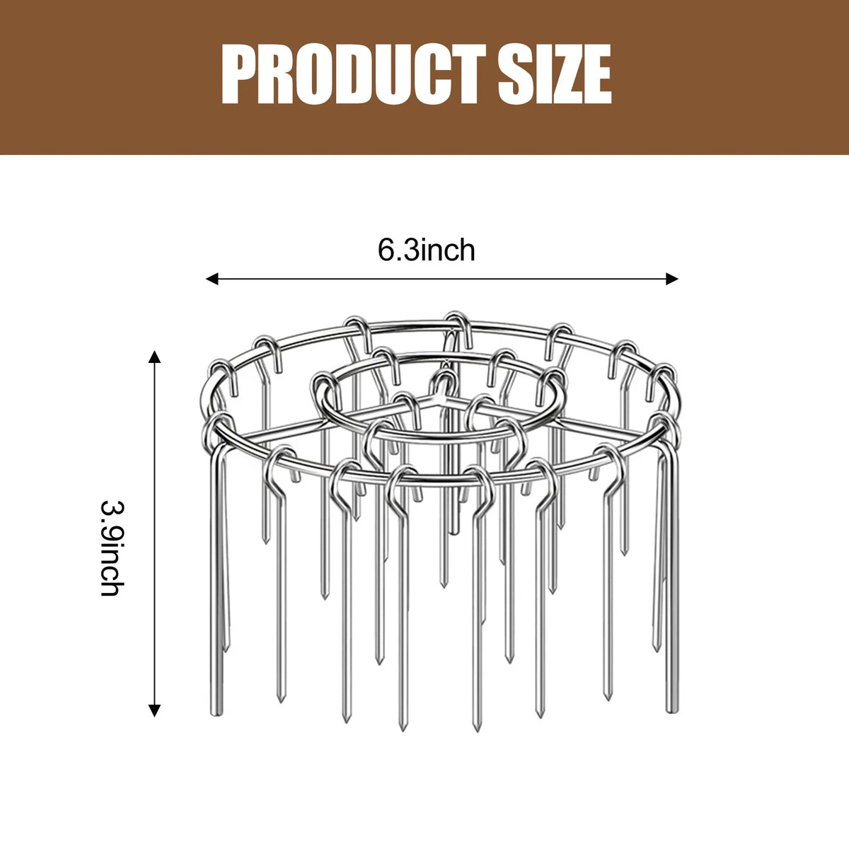 2 Counts Air Fryer Skewer Rack, Round Grill with Stainless Steel, Flat Edges