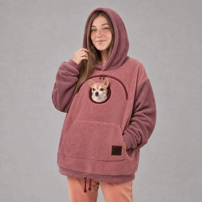 🔥 2026 A Must-have for Pet Lovers 🐾 Cozy Pet Carrier Hoodie – Soft Fleece Cuddle Pouch Sweatshirt for Cats & Small Dogs