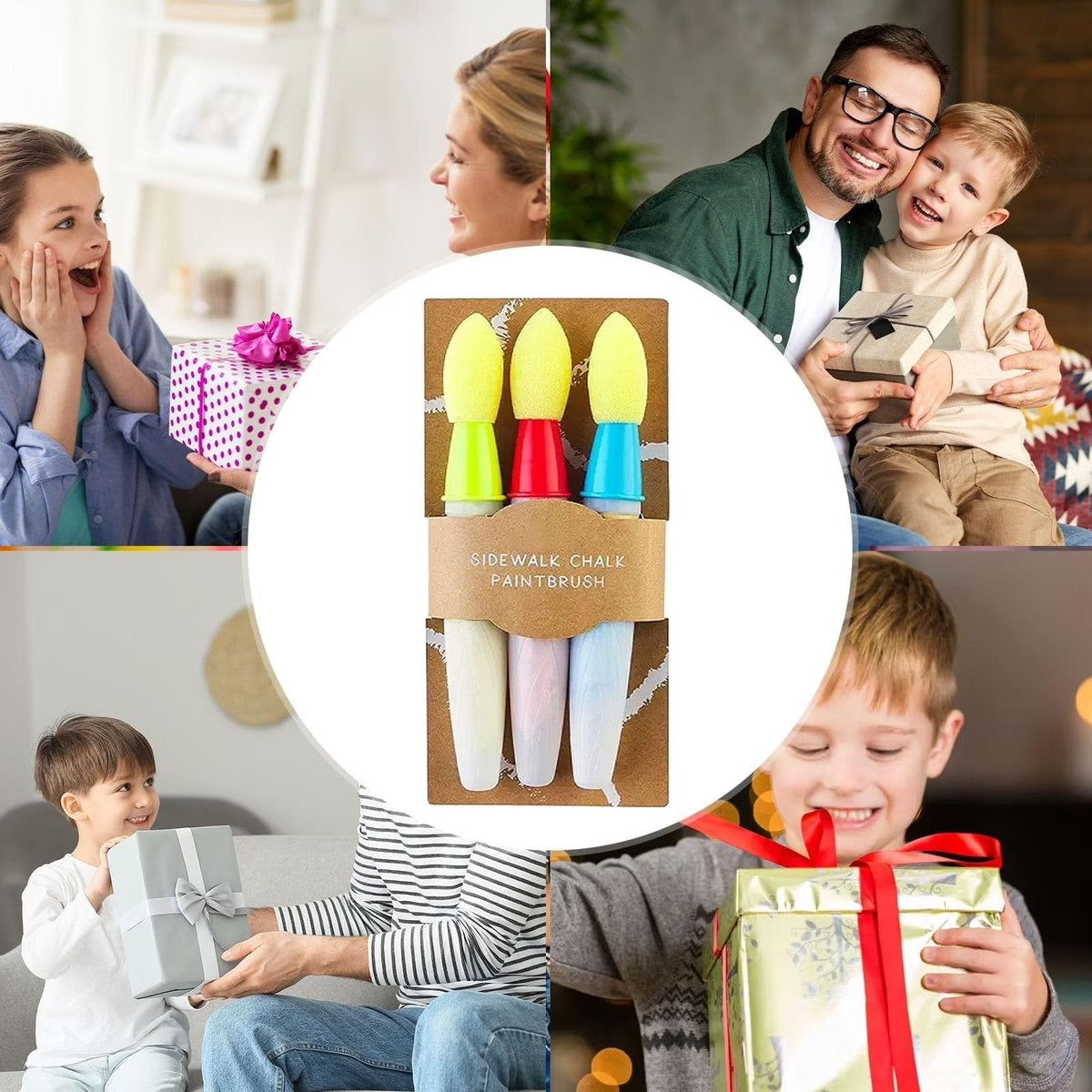 🌈Outdoor Sidewalk Chalk Paint Brush Set | Paint in the Brushes – Just Add Water✨🎨