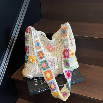 📢⏰Women’s Crochet Ethnic Shoulder Bag