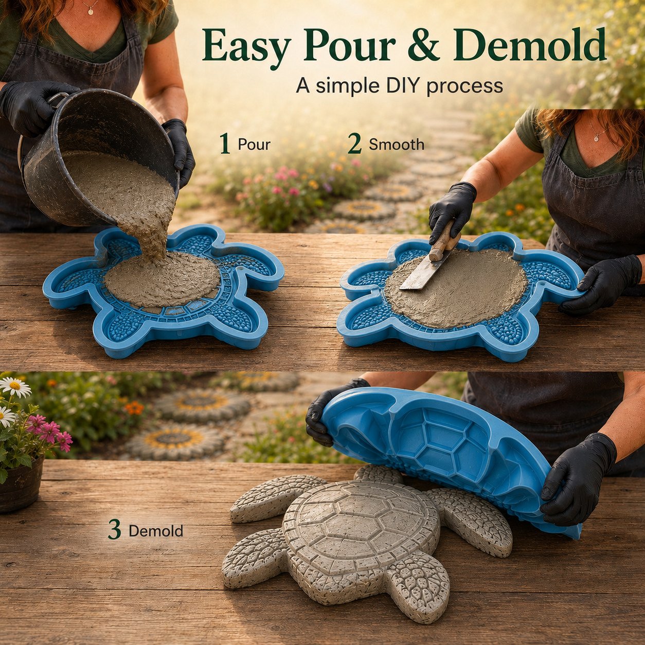 🌊 Reusable Ocean Theme Garden Art Mold – Make Your Garden Truly One of a Kind (📦Buy 2 Free Shipping)