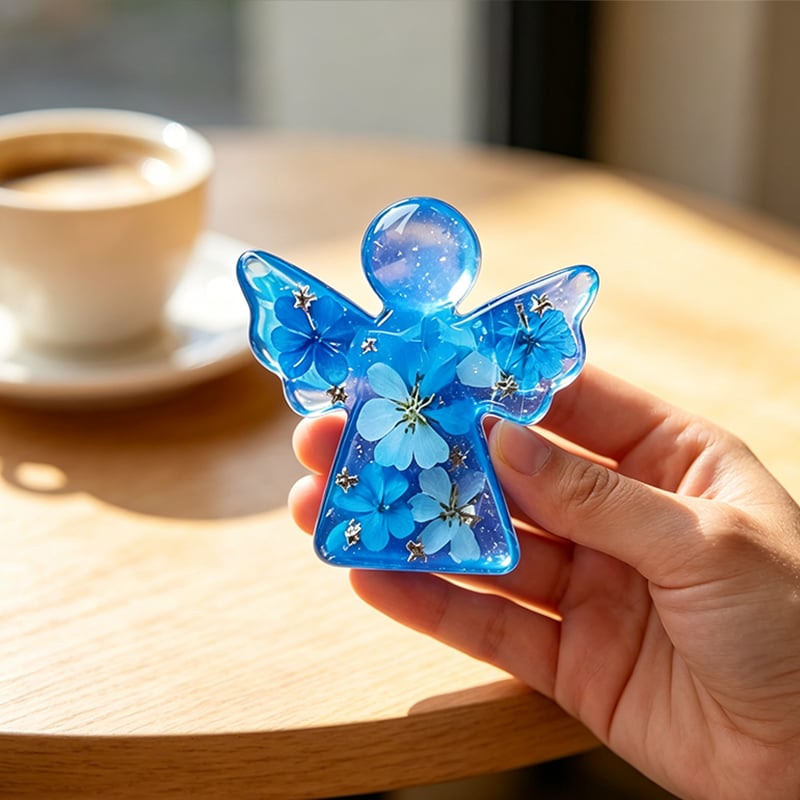 🪽Forget Me Not Dried Flower Angel Keepsake - Timeless Gift for Remembrance, Comfort & Hope