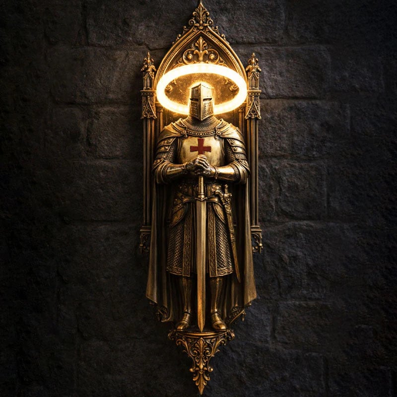 🛡️ Knight Wall Lamp