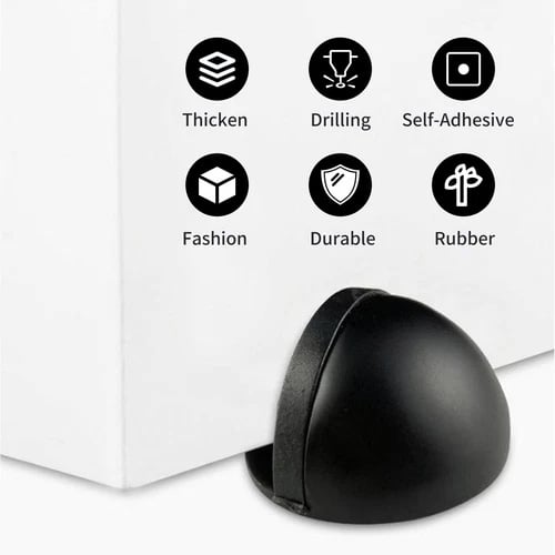 HOT SALE🔥  Hidden Stainless Steel Rubber Dual-use Door Stopper Door Holders