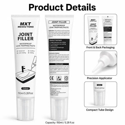 Waterproof Joint Filler for Kitchen & Bathroom, Includes Scraper