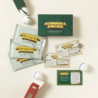 ⛳🏌️‍♂️ Scratch & Swing – The Ultimate Scratch-Off Golf Card Game (3 Decks / 57 Challenges)