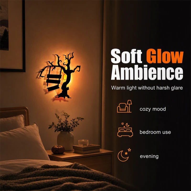 🎃Halloween HOT SALE 60% OFF 🥳💞50K+ SOLD! 👻 Halloween LED Silhouette Wall Light Stickers