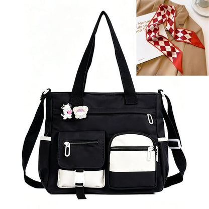 ✨Large Capacity Multi-Pocket Canvas Tote Bag