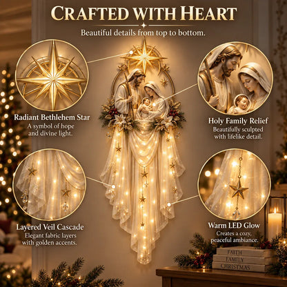 🎁 49% OFF Today | Holy Family Star Veil™ – Meaningful Christmas Wall Decor