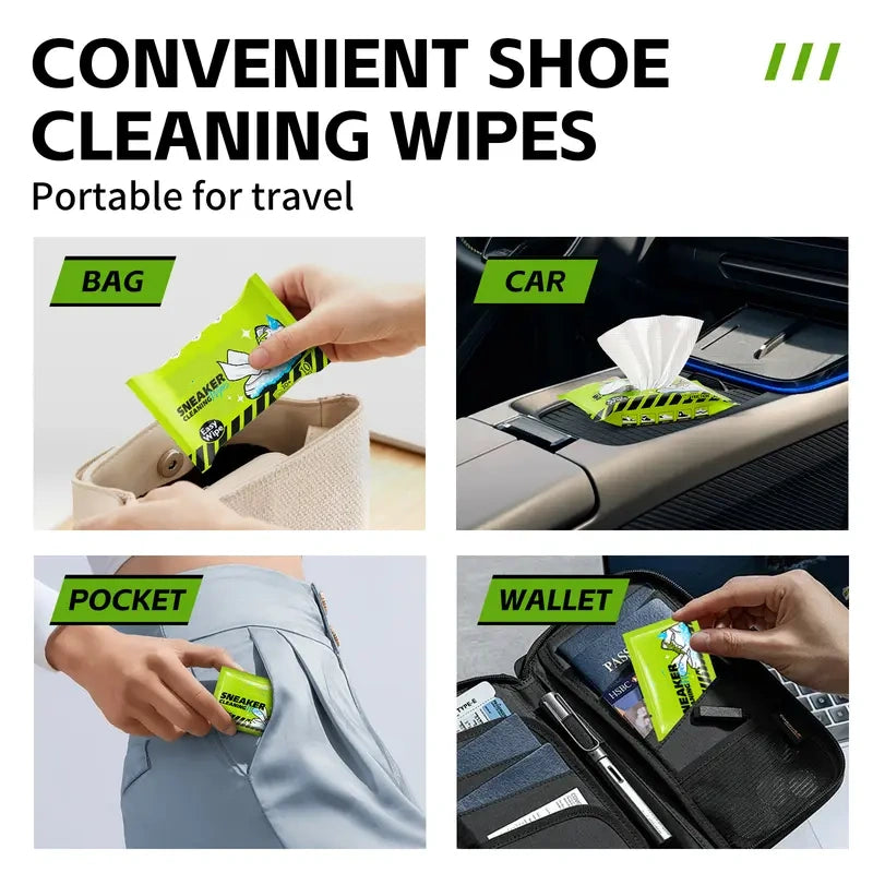 Shoe Care Kit: Shoe cleaning and care kit including dry cleaner, stain removal wipes, basketball shoe cleaner, and dedicated brushes