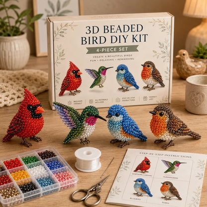 🔥🧵✨ Kit DIY de Animales con Cuentas 3D Pequeños (Producto sin terminar)