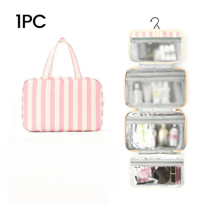 ✨Striped hanging travel toiletry bag