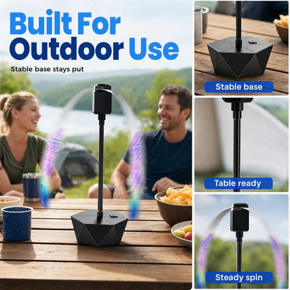 USB Rechargeable Retractable Outdoor Fly Repeller Fan