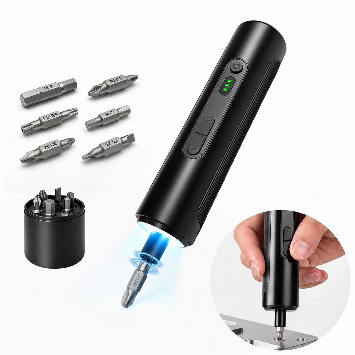 Compact Cordless Electric Screwdriver Set