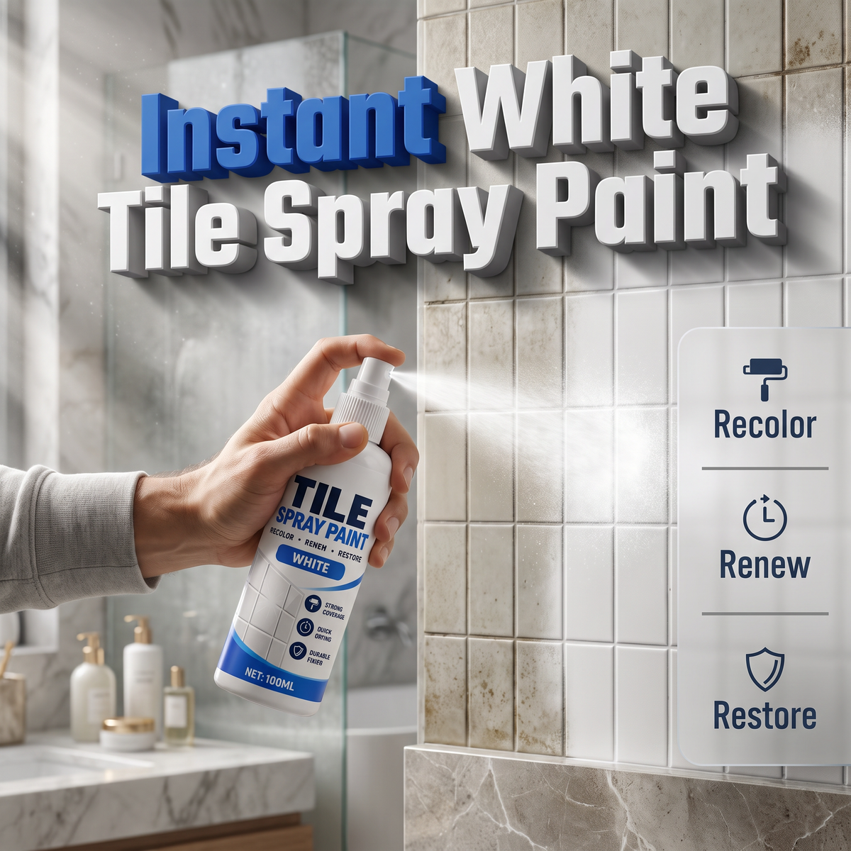 🔥2026 HOT SALE🎨Tile Renewal Spray Paint – Recolor & Refresh - 50% OFF!!!