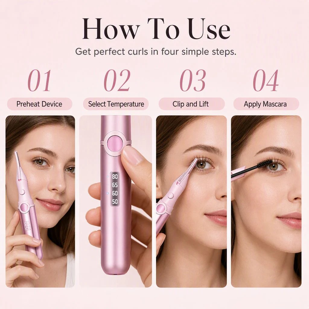 💯🔥💐 ✨Rechargeable Heated Eyelash Curler | Get Long-Lasting Perfect Lash Curls Anytime🔋